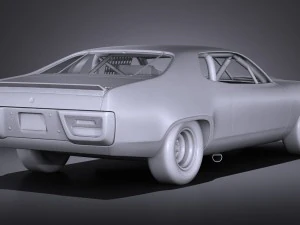 Plymouth Roadrunner Nascar Richard Petty 1971 3D Model