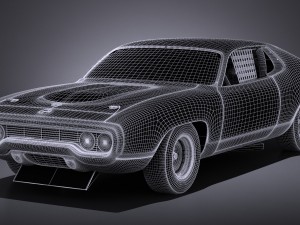 Plymouth Roadrunner Nascar Richard Petty 1971 Modèle 3D