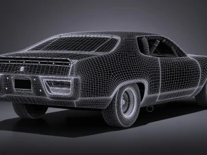 Plymouth Roadrunner Nascar Richard Petty 1971 3D Model