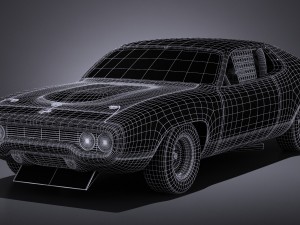 Plymouth Roadrunner Nascar Richard Petty 1971 Modèle 3D