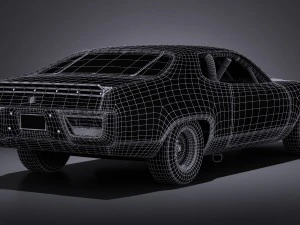 Plymouth Roadrunner Nascar Richard Petty 1971 3D Model