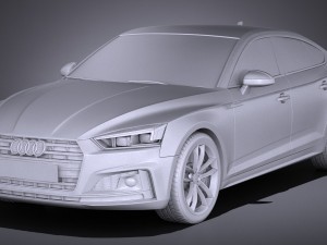 Audi S5 Sportback 2017 3D Model