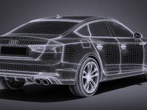 Audi S5 Sportback 2017 3D Model