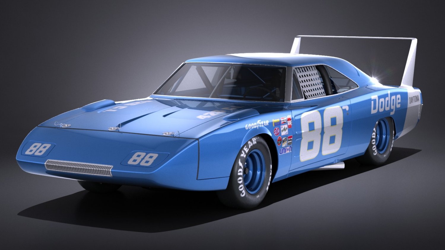Dodge Charger Daytona 1969 Nascar 3d Model In Racing