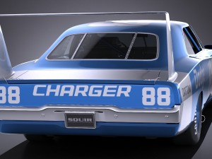 Dodge Charger Daytona 1969 Nascar Modello 3D