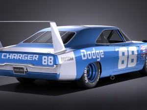 Dodge Charger Daytona 1969 Nascar Modello 3D