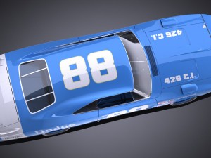 Dodge Charger Daytona 1969 Nascar Modello 3D