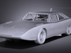 Dodge Charger Daytona 1969 Nascar Modello 3D