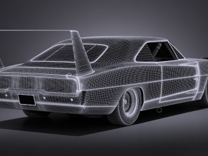 Dodge Charger Daytona 1969 Nascar Modello 3D
