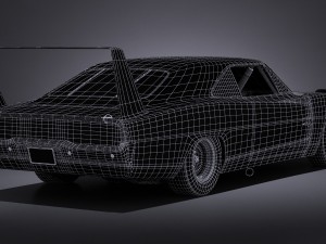 Dodge Charger Daytona 1969 Nascar Modello 3D