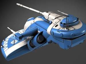 स्टार वार्स एएटी बैटलटैंक ब्लू 3D मॉडल