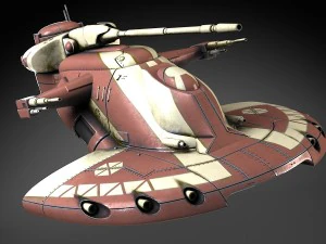 Carro armato da battaglia AAT di Star Wars rosso Modello 3D