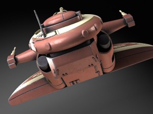 Star Wars AAT Battletank Red Model 3D