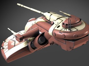 Star Wars AAT Battletank Red Model 3D
