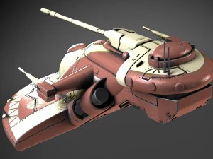 Star Wars AAT Battletank Red 3D Model