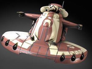 Star Wars AAT Battletank Red Model 3D