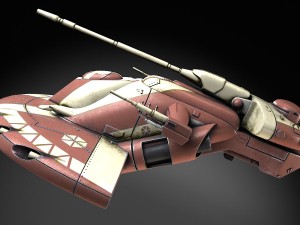 Star Wars AAT Battletank Red Model 3D
