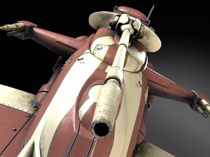 Star Wars AAT Battletank Red Model 3D