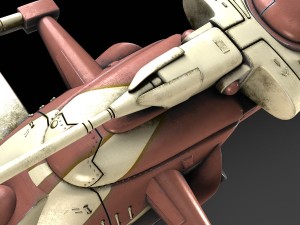 Star Wars AAT Battletank Red Model 3D
