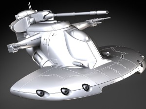 Star Wars AAT Battletank Red Model 3D