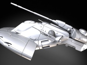Star Wars AAT Battletank Red Model 3D