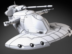 Star Wars AAT Battletank Red Model 3D