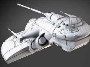 Star Wars AAT Battletank Red Model 3D