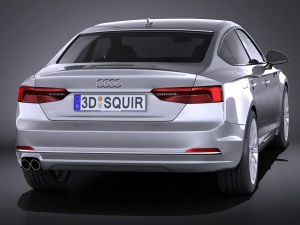 Audi A5 Sportback 2017 3D Model