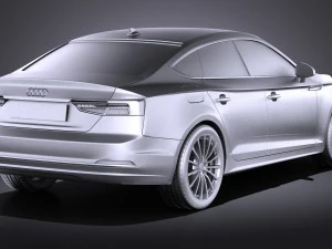 Audi A5 Sportback 2017 3D Model