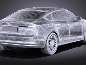 Audi A5 Sportback 2017 3D Model