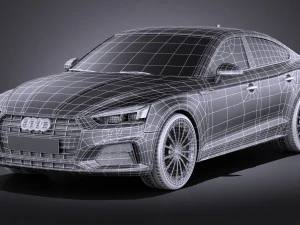 Audi A5 Sportback 2017 3D Model
