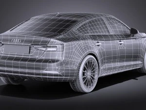 Audi A5 Sportback 2017 3D Model