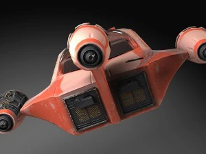 Hovercraft X-34 Landspeeder LUKE di Star Wars Modello 3D