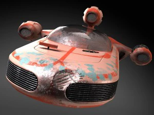 Hovercraft X-34 Landspeeder LUKE di Star Wars Modello 3D