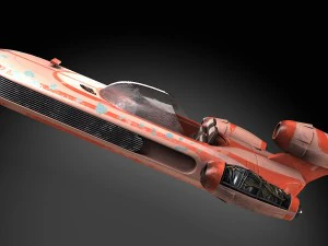 Hovercraft X-34 Landspeeder LUKE di Star Wars Modello 3D