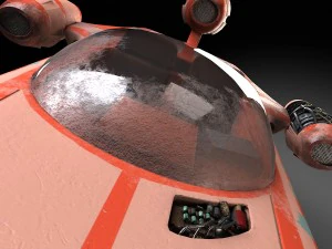 Hovercraft X-34 Landspeeder LUKE di Star Wars Modello 3D