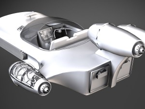 Star Wars X-34 Landspeeder LUK Howercraft Modelo 3D
