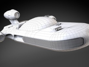 Star Wars X-34 Landspeeder LUK Howercraft Modelo 3D