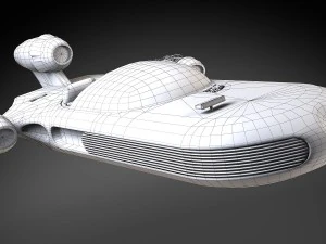 Hovercraft X-34 Landspeeder LUKE di Star Wars Modello 3D