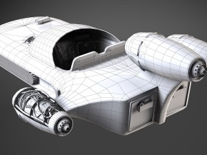 Star Wars X-34 Landspeeder LUK Howercraft Modelo 3D