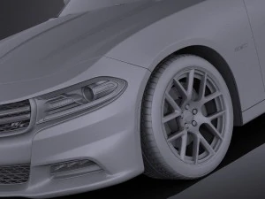 Dodge Charger 2015 vray 3D Model