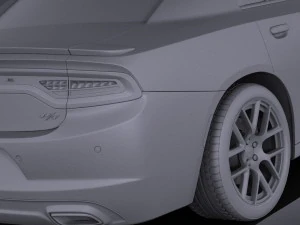 Dodge Charger 2015 vray 3D Model