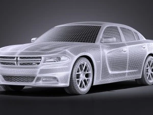 Dodge Charger 2015 vray 3D Model