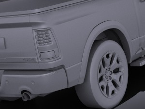 Dodge Ram 1500 Laramie Limited 2015 VRA Lowpoly 3Dモデル
