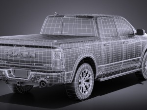 Dodge Ram 1500 Laramie Limited 2015 VRA Lowpoly 3Dモデル