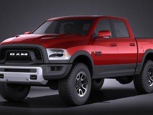 Dodge Ram 1500 Rebel 2015 vray 3D Model