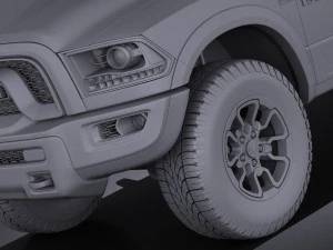 Dodge Ram 1500 Rebel 2015 vray 3D Model