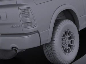 Dodge Ram 1500 Rebel 2015 vray 3D Model