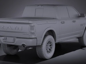 Dodge Ram 1500 Rebel 2015 vray 3D Model