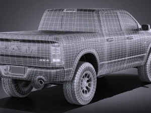 Dodge Ram 1500 Rebel 2015 vray 3D Model
